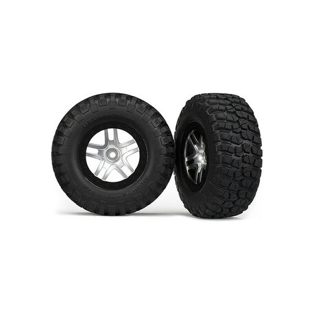 Traxxas Laufrad 2.2 / 3.0", Disc SCT Split-Spoke satin-schwarz, Bereifung KM2 (2)