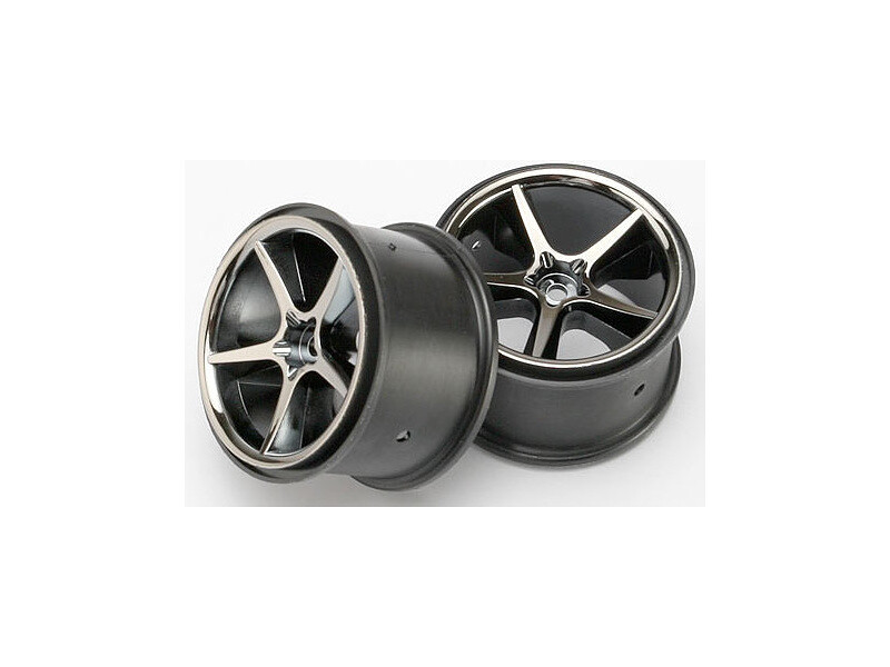 Traxxas disk 2.2" Gemini čierny chróm (2) [TRA7172A,TRX7172A]