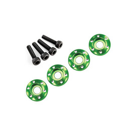 Traxxas disc washer aluminum green (4): LaTrax