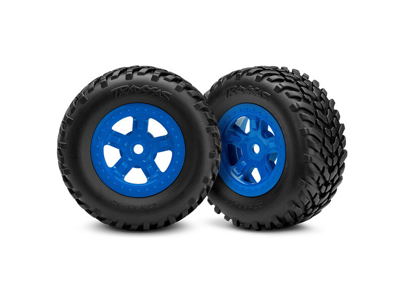 Traxxas kolo 1.8/1.4", disk SCT modrý, pneu SCT (2) - TRA7674 - expresní doprava