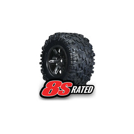 Traxxas wheel 4.3 / 5.7 ", disc black, tires Maxx AT (pair)