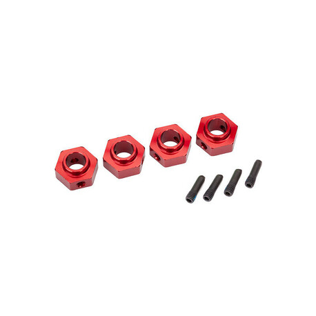 Traxxas wheel hub 12mm aluminum red (4): TRX-4