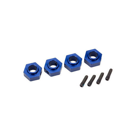 Traxxas Radnabe 12mm Alu blau (4): TRX-4