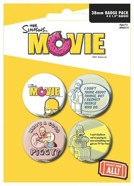 Placka set - The Simpsons Movie - 4x38mm - 07-4337 - expresní doprava