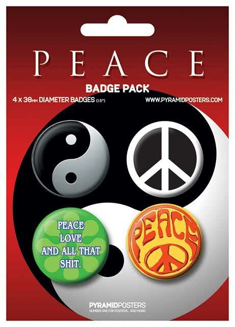 Placka set - Peace - 4x38mm - 07-4357 - expresní doprava