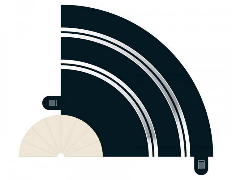 Rozšírenie trate SCALEXTRIC C8201 - Radius 1 Hairpin Curve 90° (2) [28-C8201]