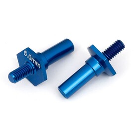 B6 aluminum front axles, blue, 2 pcs.