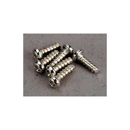 Traxxas Phillips screw 2x6mm half round head zinc. (6)