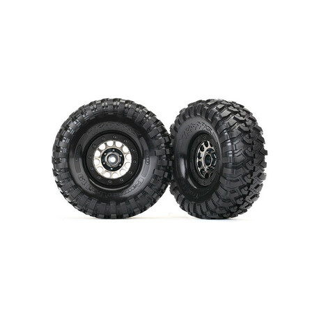 Traxxas bike 1.9 ", disc Method 105 black chrome, tires Canyon Trail (pair)