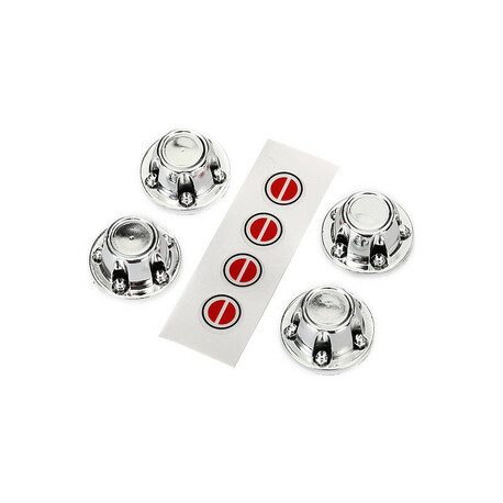 Traxxas chrome disc cover, stickers (4)