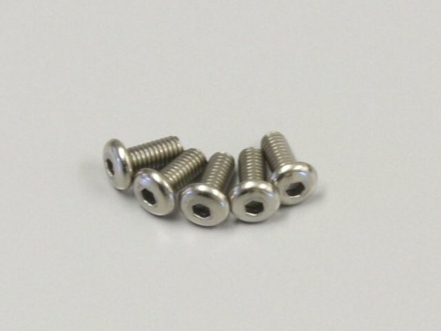 Hex Button Screws Titanium M2.6x6mm (5) Kyosho - K.1-S12606HT - expresní doprava