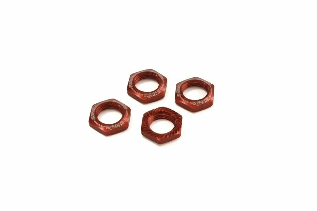 Serrated Wheel Nuts Kyosho Inferno 1:8 (4) Red - K.IFW472R - expresní doprava