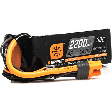 Spectrum Smart LiPo 14.8V 2200mAh 30C IC3