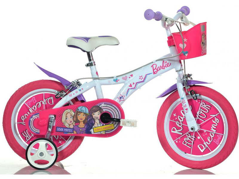 DINO Bikes - Detský bicykel 16" Barbie s košíkom [DB-616GBA]