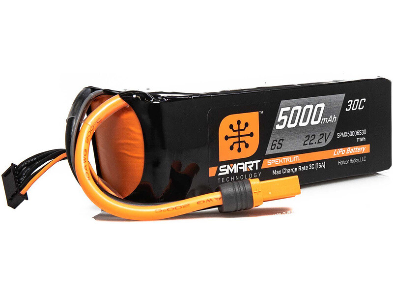 Spektrum Smart LiPo 22.2V 5000mAh 30C IC5 - SPMX50006S30 - expresní doprava