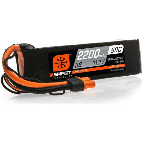 Spectrum Smart LiPo 11.1V 2200mAh 50C IC3