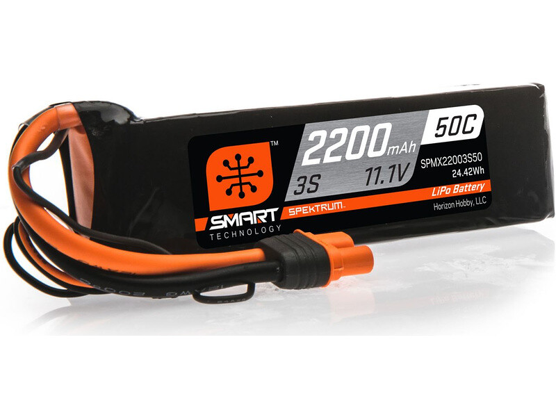 Spektrum Smart LiPo 11.1V 2200mAh 50C IC3 - SPMX22003S50 - expresní doprava