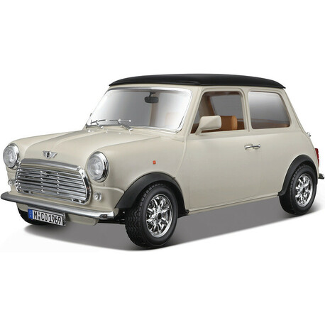 Bburago Mini Cooper 1969 1:18 krem