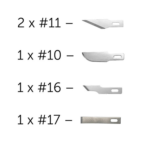 Modelcraft spare blades (2x 11, 10, 16, 17)