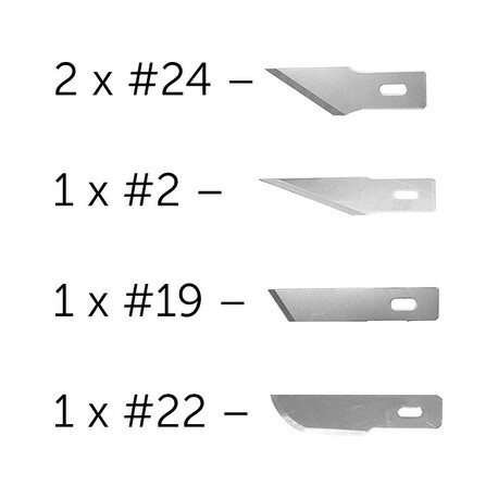 Modelcraft náhradné čepele (2x 24, 2, 19, 22)