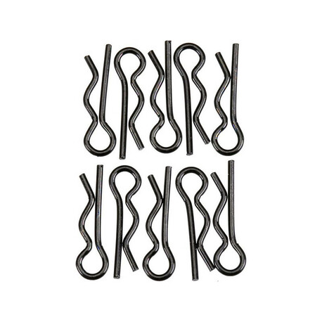 Axial body clip 6mm black (10)