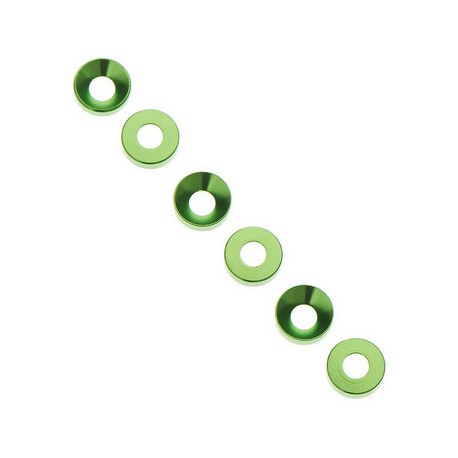 Axial washer conical 3x6.9x2mm green (6)