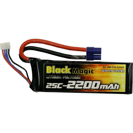 Black Magic LiPol 11.1V 2200mAh 25C EC3