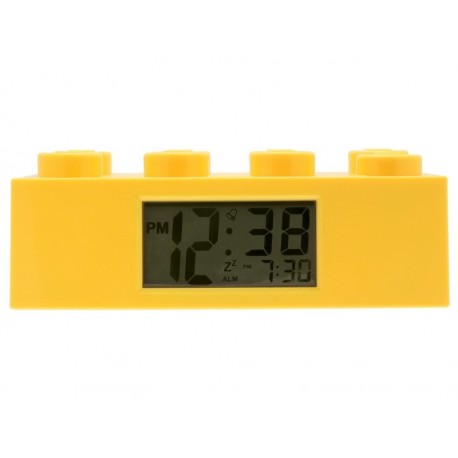 LEGO hodiny s budíkem - Brick žluté