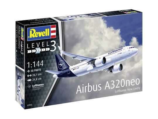 Revell Plastic ModelKit letadlo 03942 - Airbus A320 Neo Lufthansa "New Livery" (1:144) - 18-03942 - expresní doprava