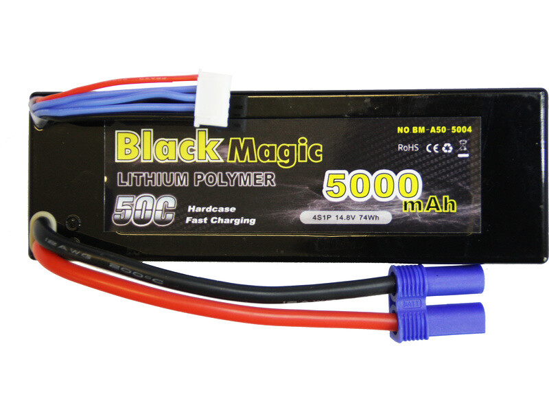 Black Magic LiPol Car 14.8V 5000mAh 50C EC5 - BMA50-5000-4E - expresní doprava