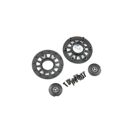 Traxxas wheel covers (2), rings (2)