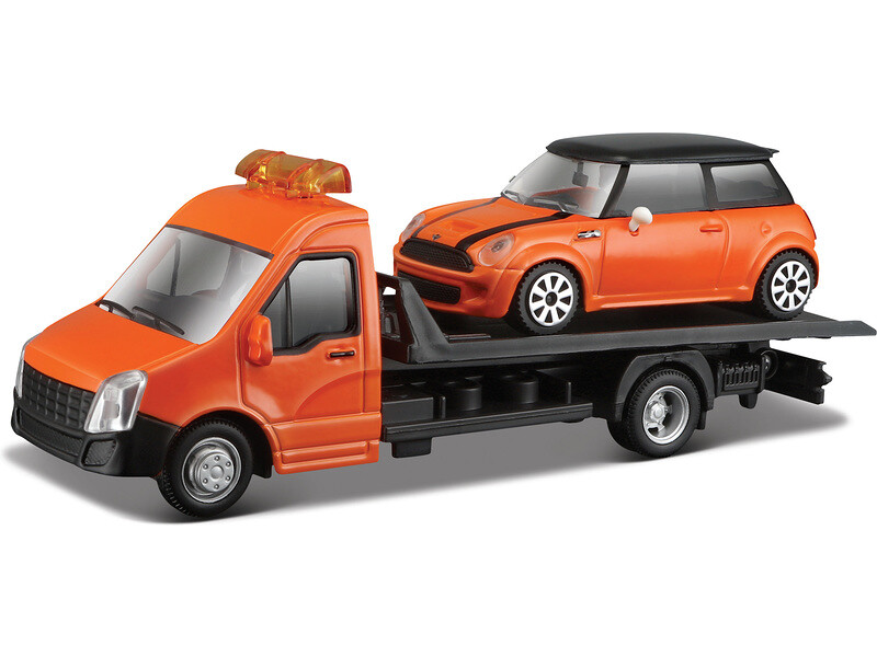 Bburago Car Hauler a Mini Cooper S 1:43 - BB18-31405 - expresní doprava