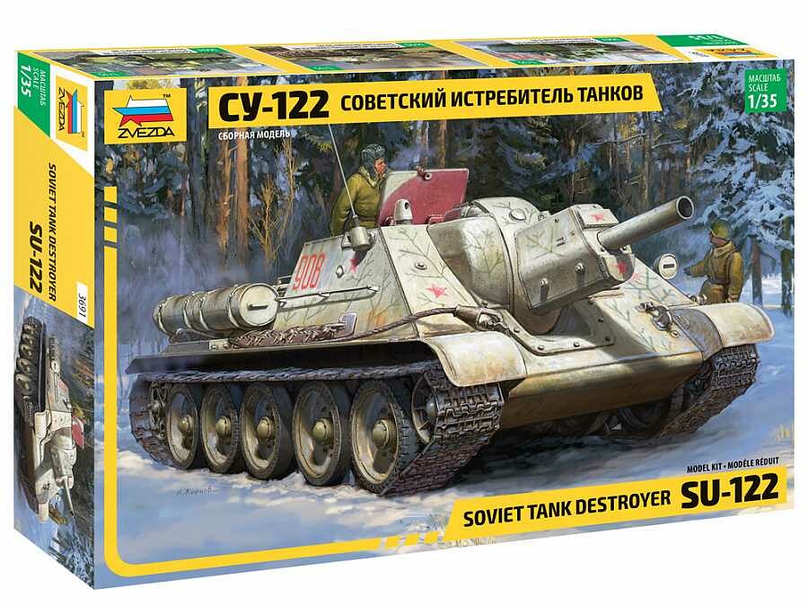 Zvezda Model Kit military 3691Soviet tank Destroyer SU 122 1:35 - 32-3691 - expresní doprava