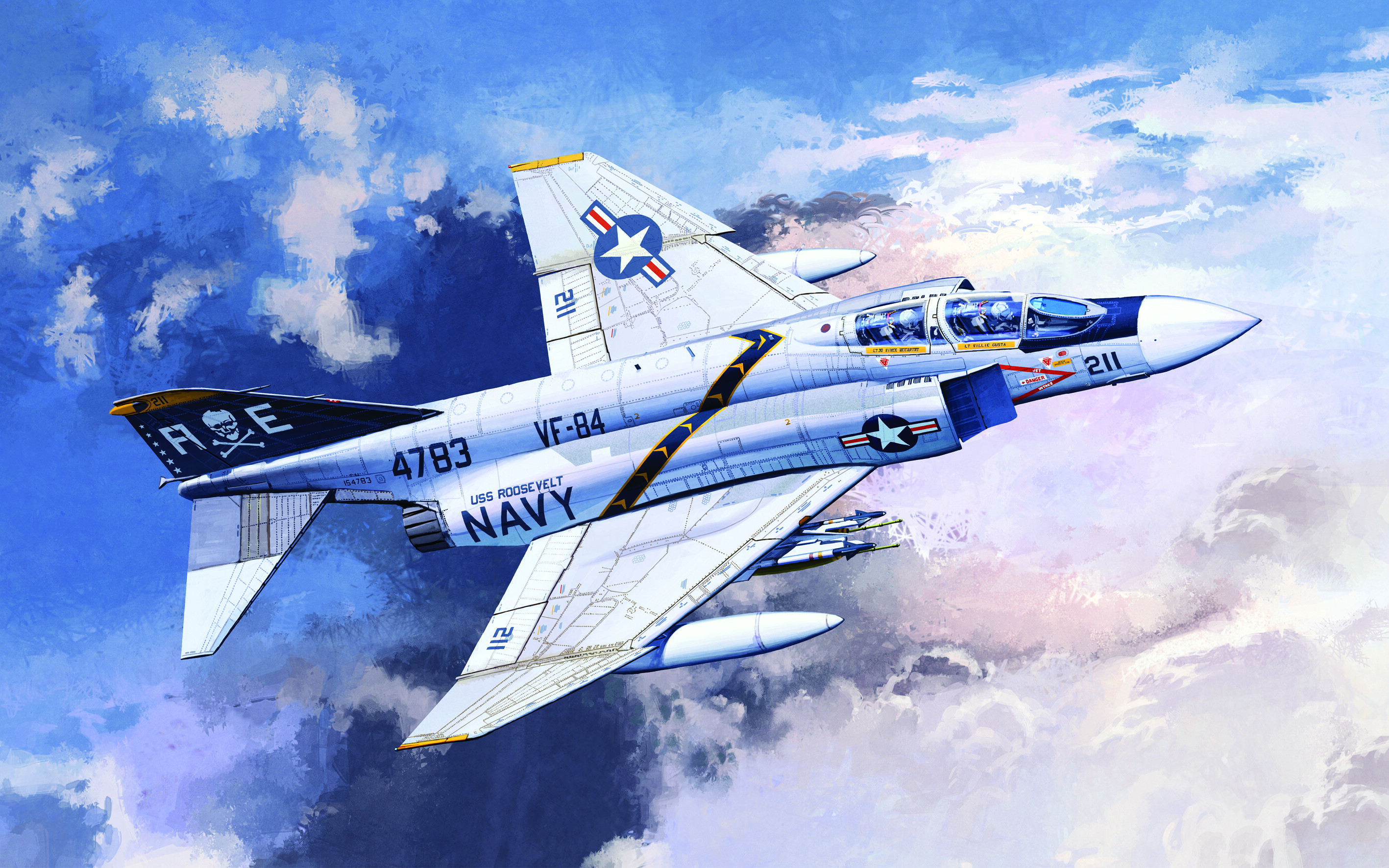 Academy Model Kit letadlo 12305 - F-4J "VF-84 JOLLY ROGERS" (1:48) - 36-12305 - expresní doprava