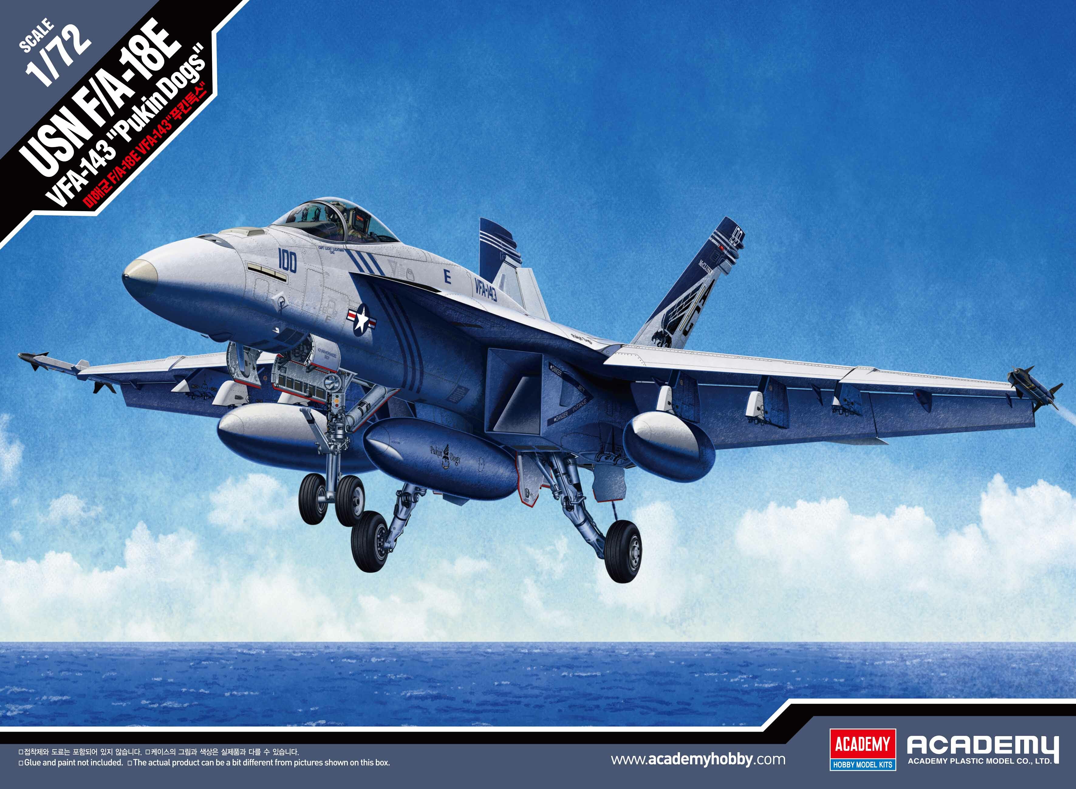 Academy Model Kit letadlo 12547 - USN F/A-18E VFA-143 "PUKIN DOGS" (1:72) - 36-12547 - expresní doprava