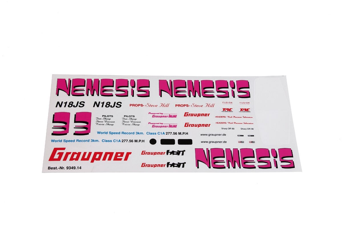 GRAUPNER Modellbau Sada samolepek pro model NEMESIS - GR9349.14 - expresní doprava