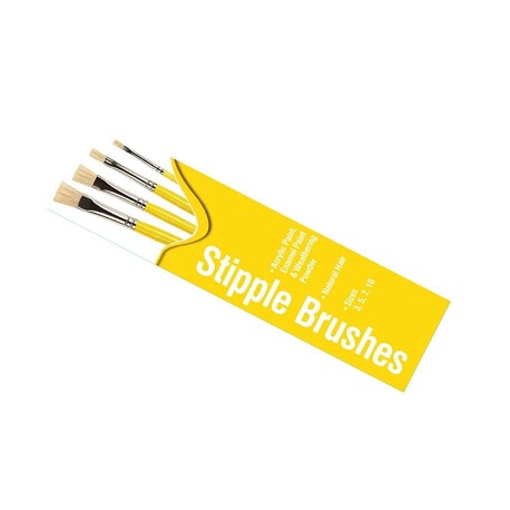 Humbrol Stipple Brush Pack AG430 - Satz Flachpinsel (Größe 3/5/7/10)