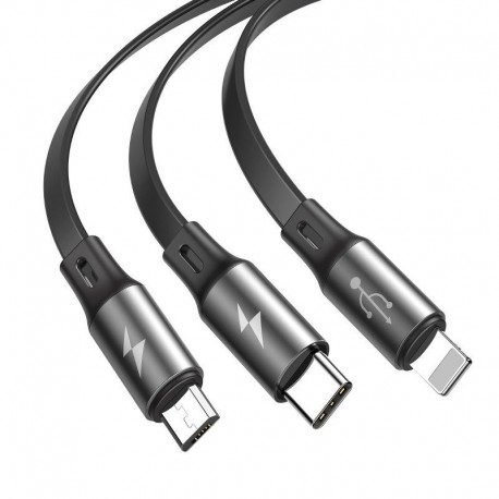 Kabel USB Baseus Fabric 3v1 (USB-C / Lightning / Micro)