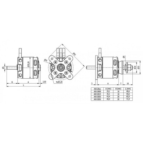 AXI 2814/20 V2 střídavý motor