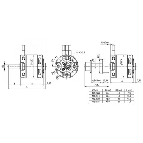 Silnik AC AXI 2814/20 V2