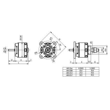 Wechselstrommotor AXI 2208/20 V2