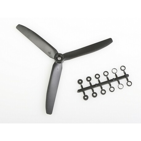 Propeller GWS HD 8x4 black 3-blade (counterclockwise)