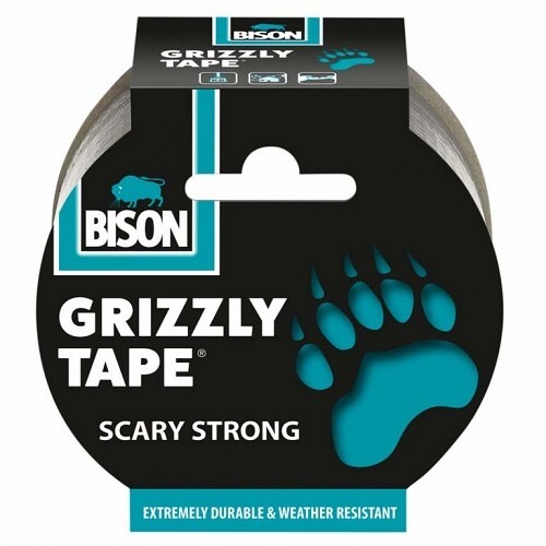 BISON Grizzly tape 50mm, 10m Strieborná [BIS34300]