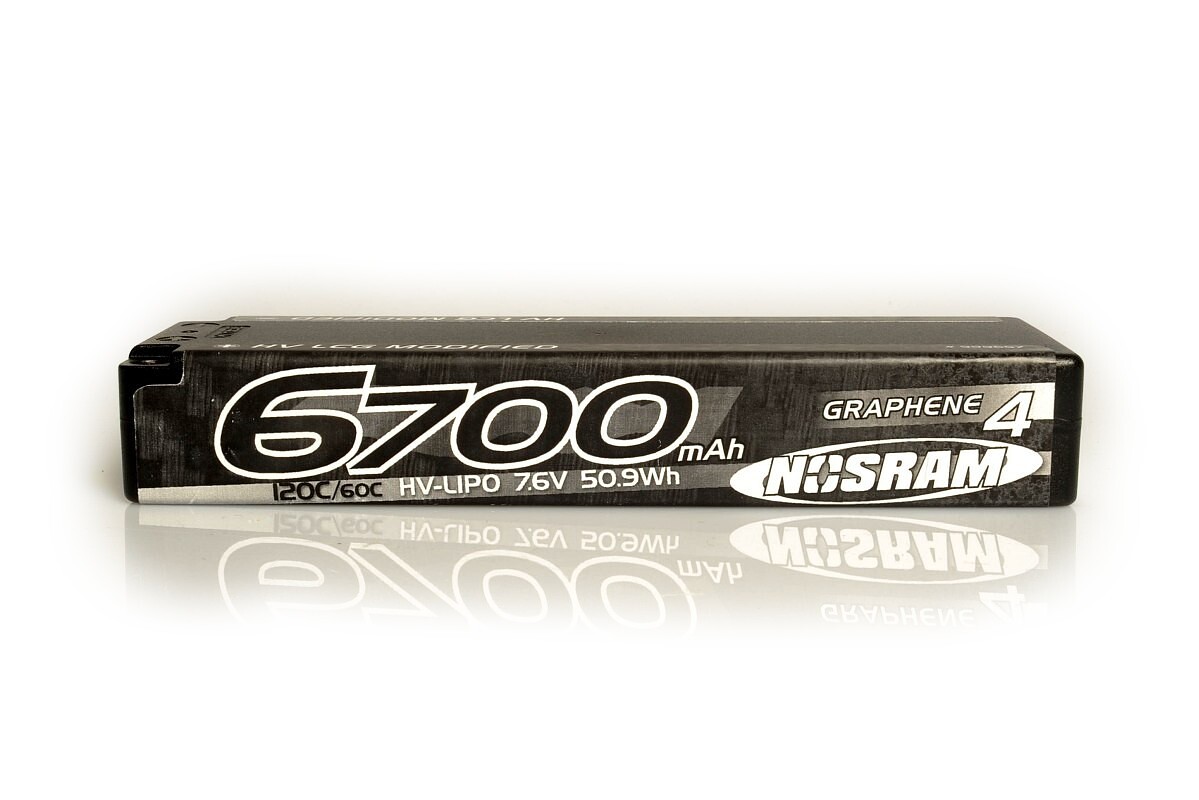 NOSRAM HV ULTRA LCG Modified GRAPHENE-4 6700mAh Hardcase Akku - 7.6V LiPo - 135C/65C - N999657 - expresní doprava