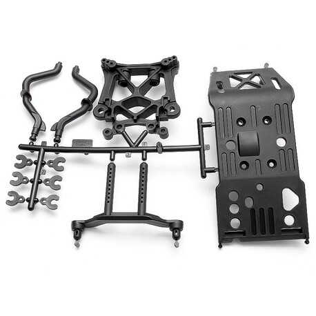 Chassis protection plate, shock absorber holder + body, set, Savage X