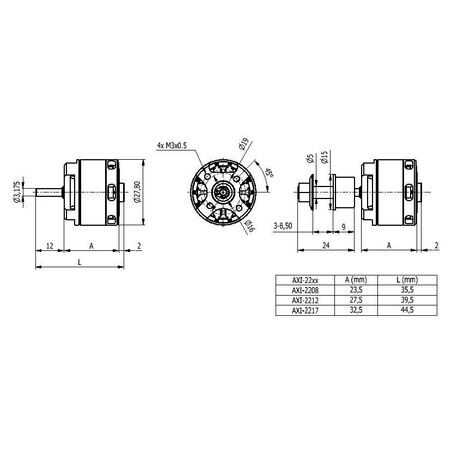 Wechselstrommotor AXI 2212/12 V2