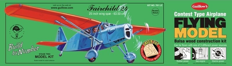 Guillow Fairchild 24 (635mm), laser. vyřezávaný - 4SH0701LC - expresní doprava