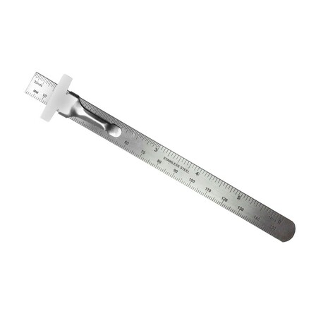 Steel ruler 15cm / 6 "with slide