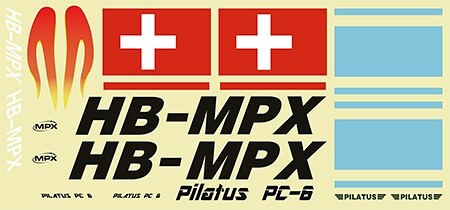 Multiplex 224373 nálepky PILATUS PC-6 modré - 1M40110-2 - expresní doprava