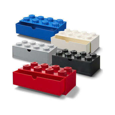 Pudełko 8 LEGO z niebieską szufladą